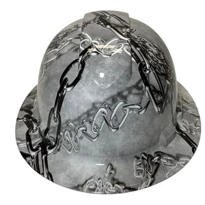 Hydro Dip Hard Hat White Chains Pyramex Ridgeline Protective