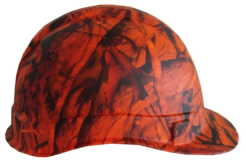 Custom Hard Hat Hi Vis Orange Vista Camo Cap Style Ridgeline