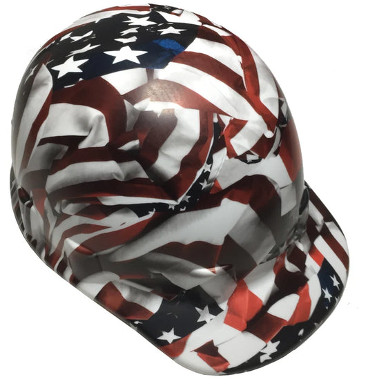 Hydro Dipped Hard Hat Pyramex SL Series Sleek Shell Cap Style Custom American Flag