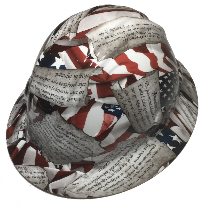 Hard Hat SL Series Full Brim Custom Amendments American Flag