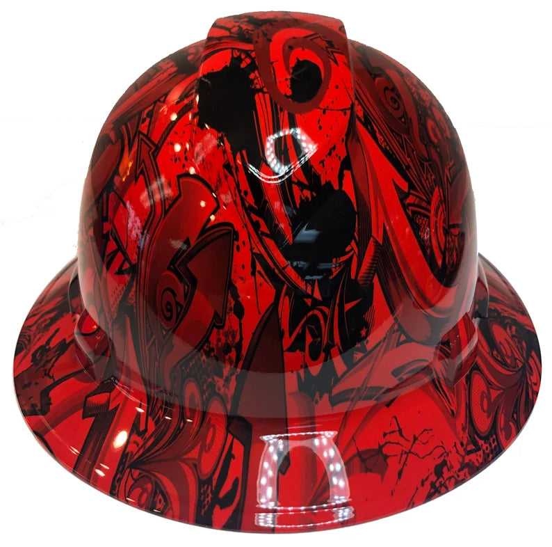 Hard Hat Ridgeline Full Brim Custom Red Graffiti