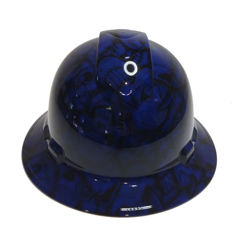 Hard Hat Ridgeline Full Brim Custom Blue Insanity Skulls