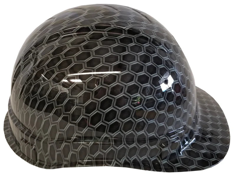 Hard Hat Ridgeline Cap Style Custom Gray Honeycomb Hex