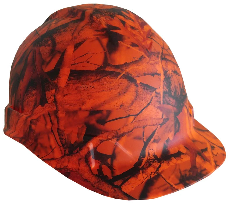 Custom Hard Hat Hi Vis Orange Vista Camo Cap Style Ridgeline