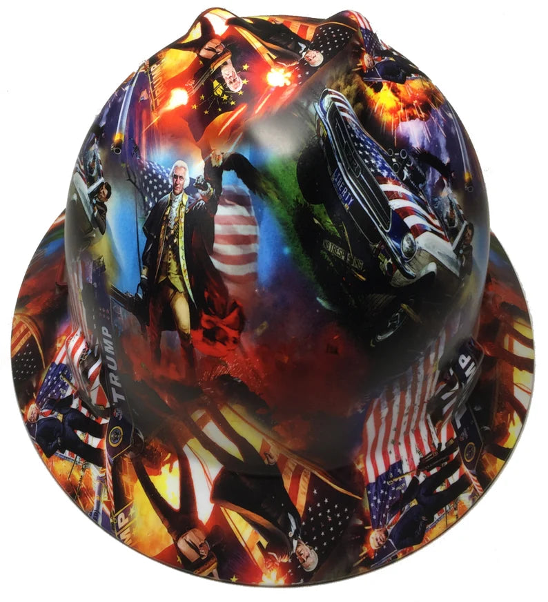 Custom Trump Hard Hat MSA V-Gard Full Brim