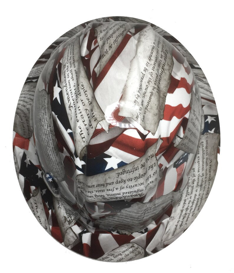 Hard Hat SL Series Full Brim Custom Amendments American Flag