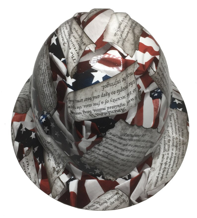 Hard Hat SL Series Full Brim Custom Amendments American Flag