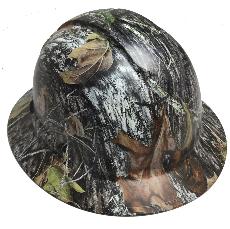 Custom Hydro Dipped Hard Hat Mossy Oak Break Up Full Brim Ridgeline