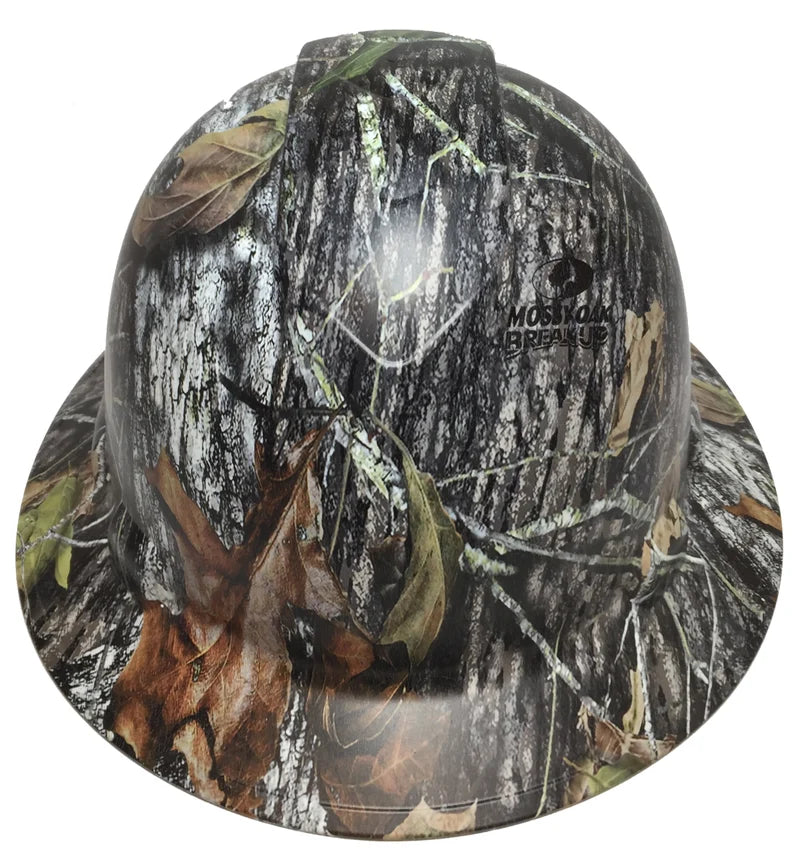 Custom Hydro Dipped Hard Hat Mossy Oak Break Up Full Brim Ridgeline