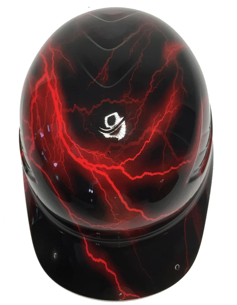 Custom Hydro Dipped Red Lightning Bump Cap