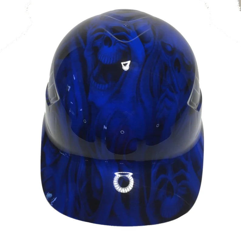 Custom Hydro Dipped Blue No Evil Skulls Bump Cap