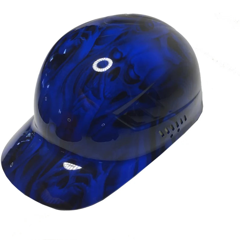 Custom Hydro Dipped Blue No Evil Skulls Bump Cap