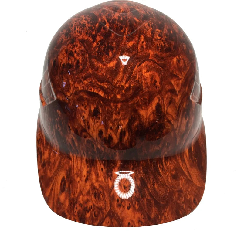 Custom Hydro Dipped Orange Burlwood Bump Cap