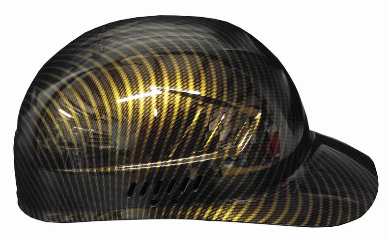 Custom Hydro Dipped Gold Carbon Fiber Bump Cap