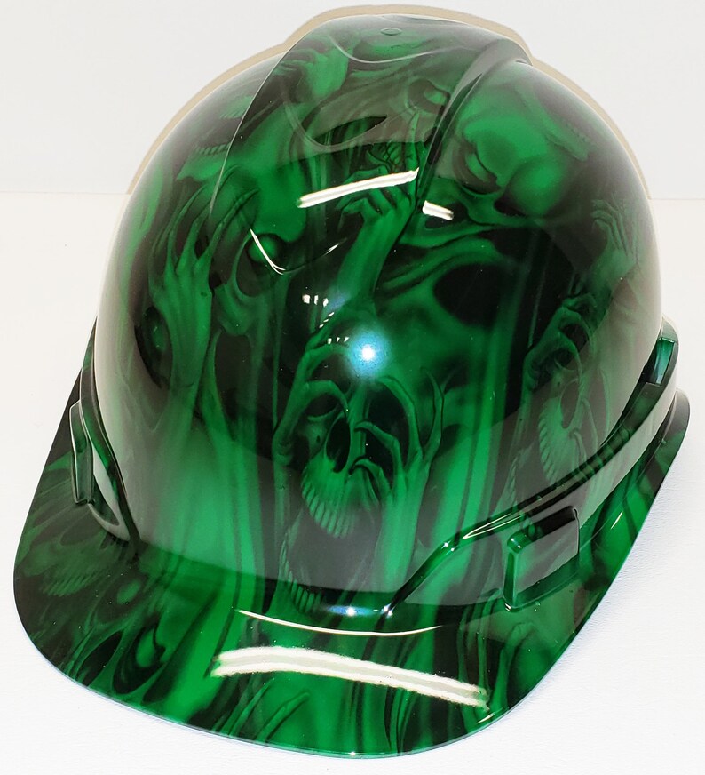 Hydro Dip Hard Hat Kandy Green No Evil Pyramex Ridgeline Protective Helmet