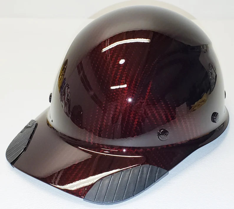 Custom Hydro Dip Translucent Red Carbon Fiber Lift DAX HDCC-17KG Cap Hard Hat