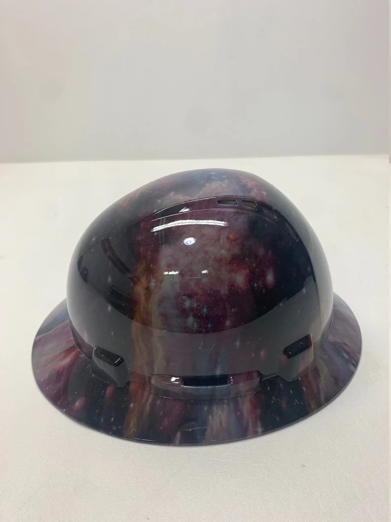 Hydro Dipped Galaxy Lift Briggs HBFC-7G Full Brim Vented Hard Hat