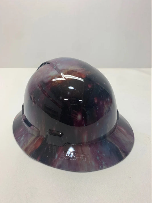 Hydro Dipped Galaxy Lift Briggs HBFC-7G Full Brim Vented Hard Hat