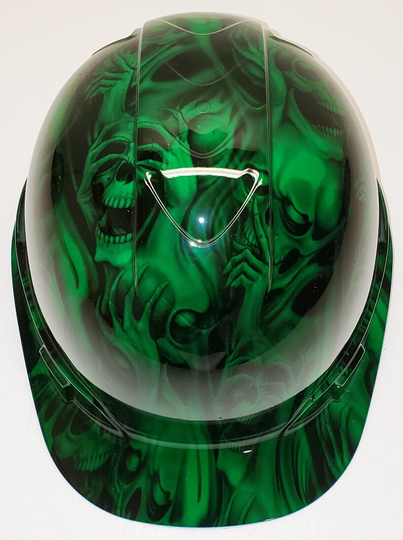 Hydro Dip Hard Hat Kandy Green No Evil Pyramex Ridgeline Protective Helmet