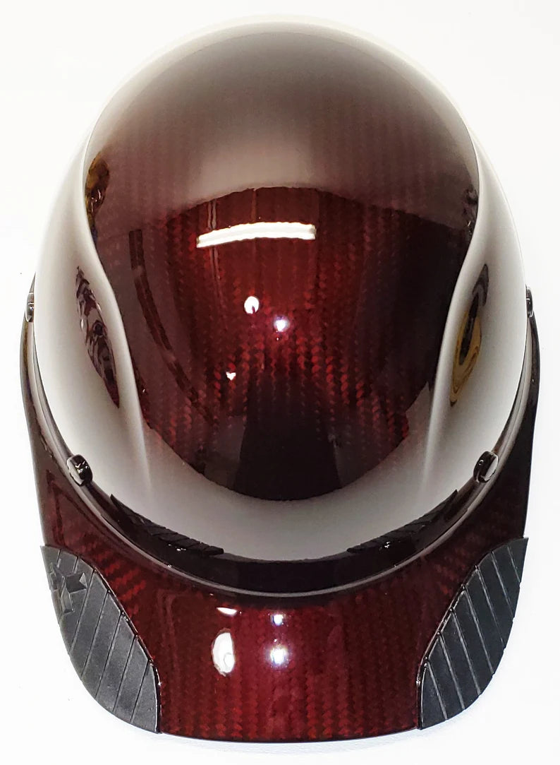 Custom Hydro Dip Translucent Red Carbon Fiber Lift DAX HDCC-17KG Cap Hard Hat