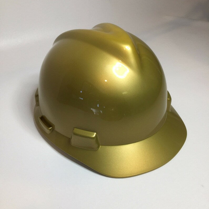 Custom Painted MSA Cap Style Gold Metalic