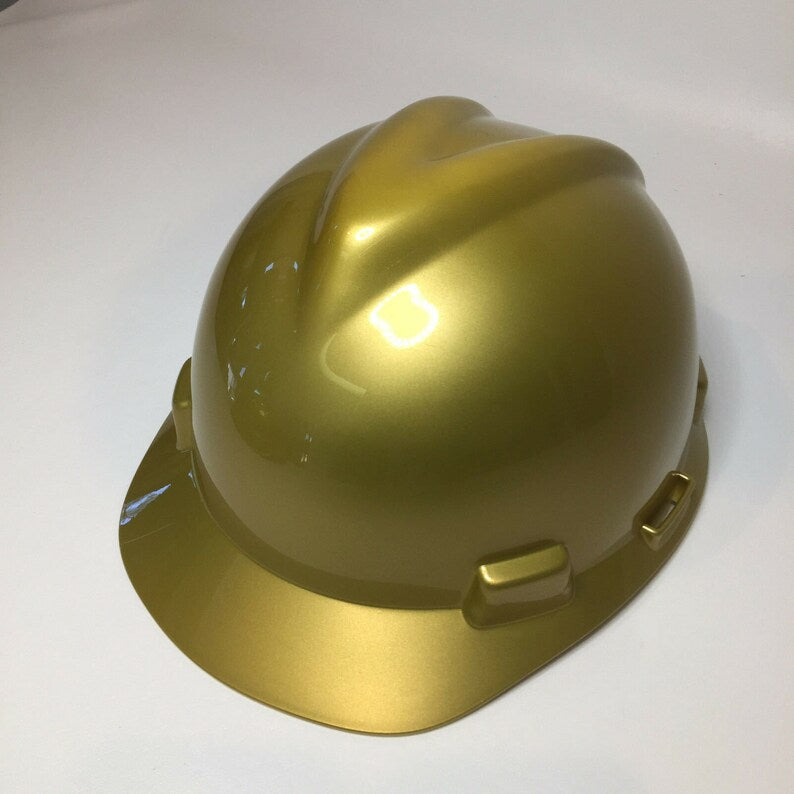 Custom Painted MSA Cap Style Gold Metalic