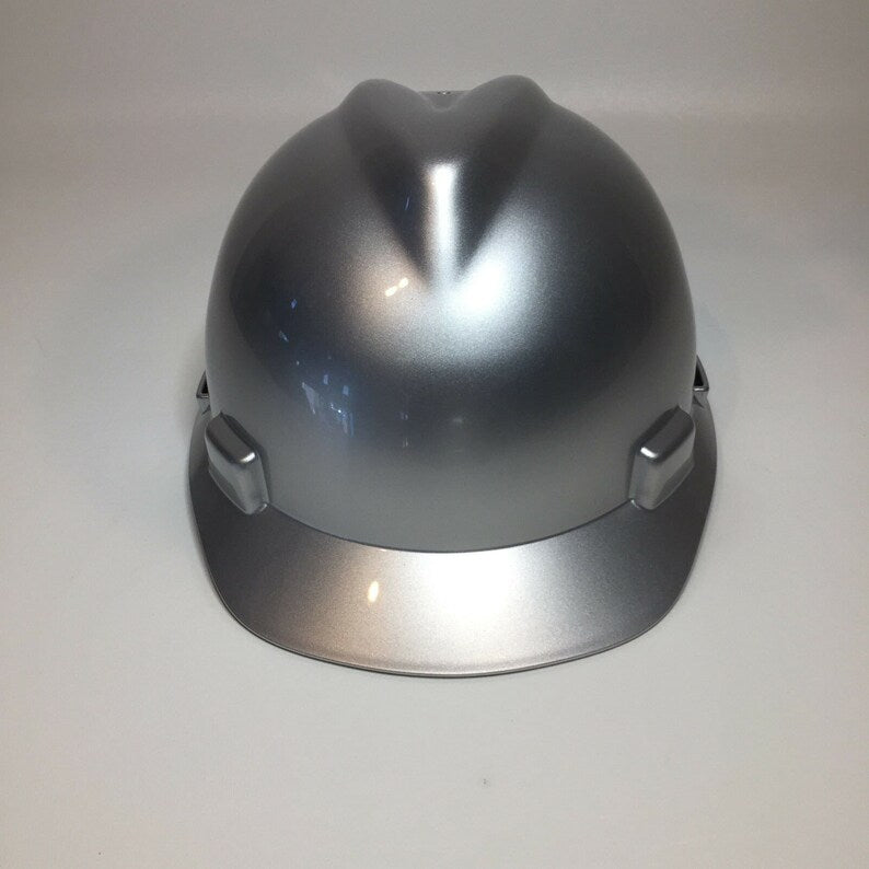 Custom Painted MSA Cap Style Silver Metallic