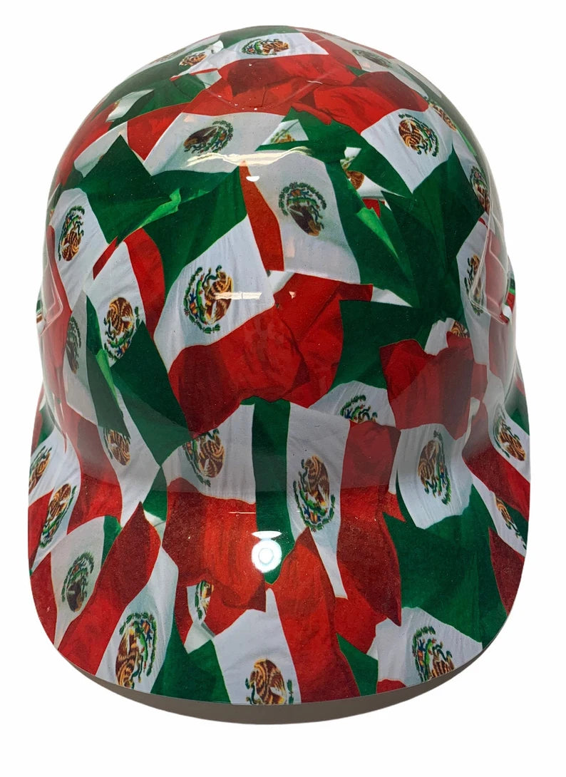 Custom Hydro Dipped Mexico Flag Bump Cap