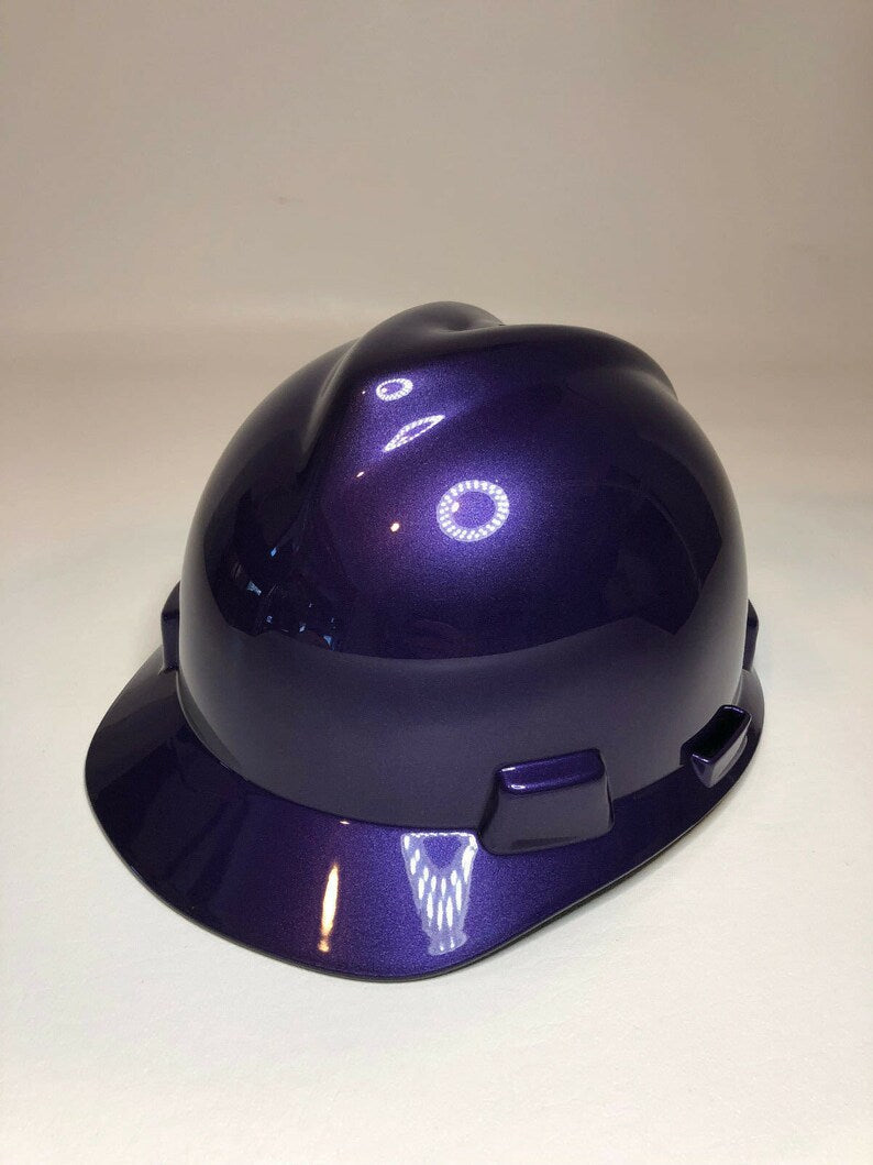 Custom Painted MSA Cap Style Plum Crazy Purple