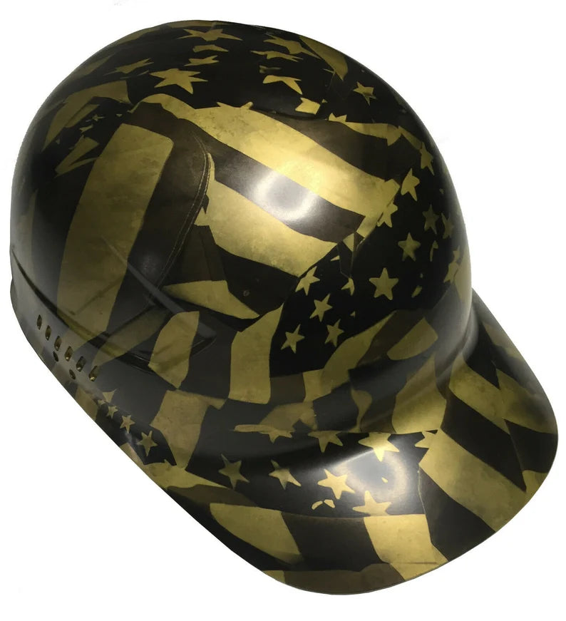 Hydro Dipped Custom Bump Cap Metalic Gold Midnight Flags