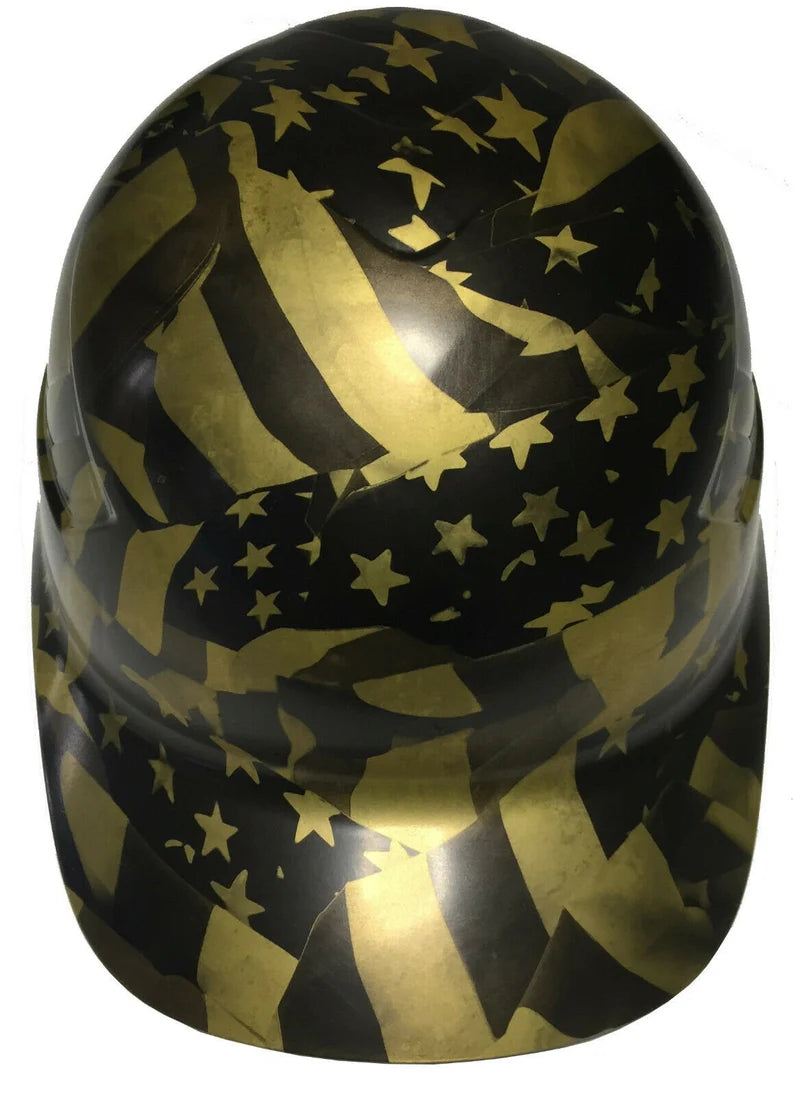 Hydro Dipped Custom Bump Cap Metalic Gold Midnight Flags