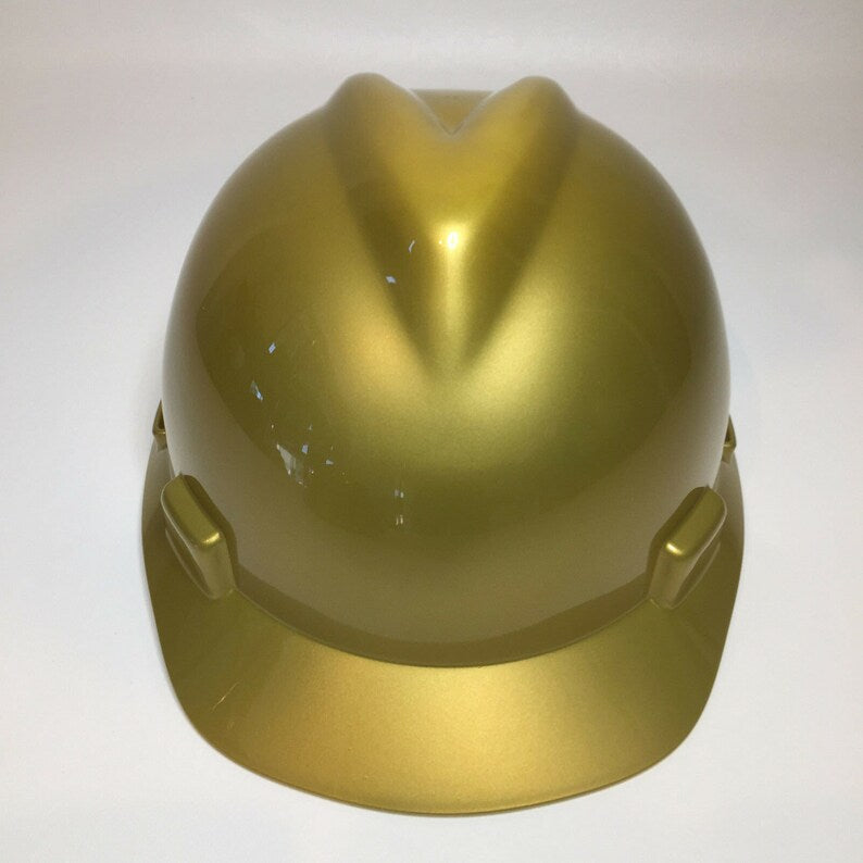 Custom Painted MSA Cap Style Gold Metalic