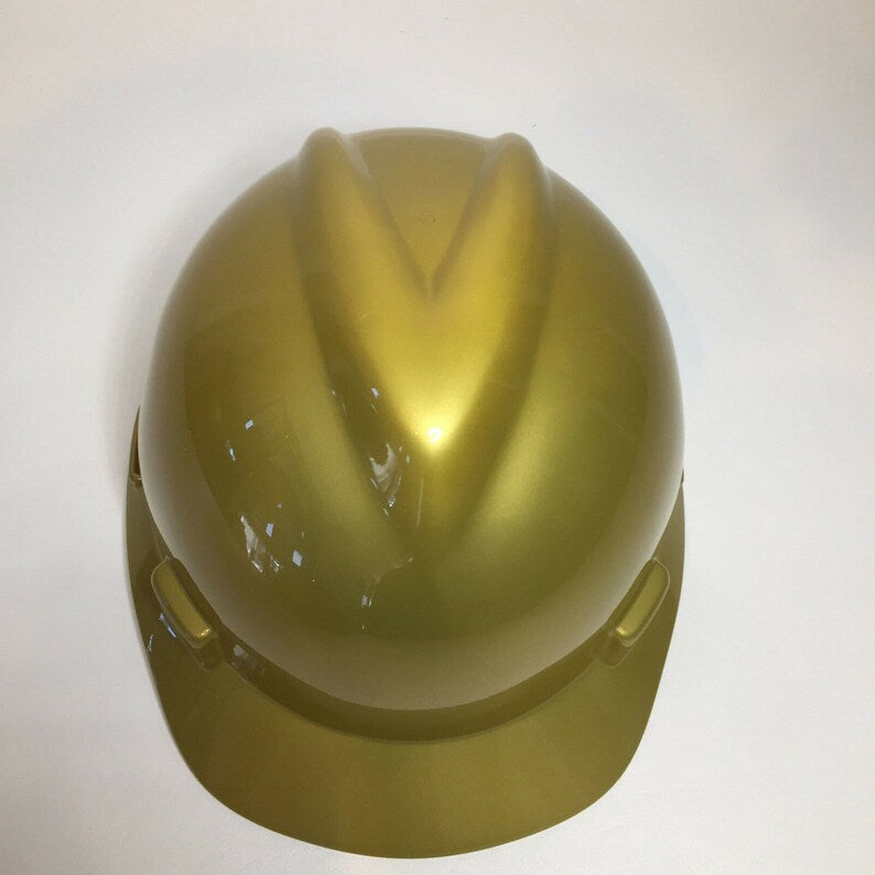 Custom Painted MSA Cap Style Gold Metalic