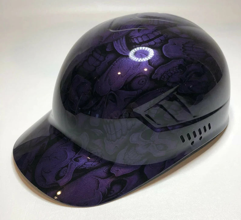 Hydro Dipped Custom Bump Cap Plum Crazy Purple Insanity Skulls