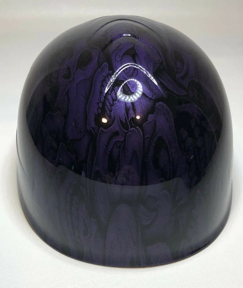 Hydro Dipped Custom Bump Cap Plum Crazy Purple Insanity Skulls