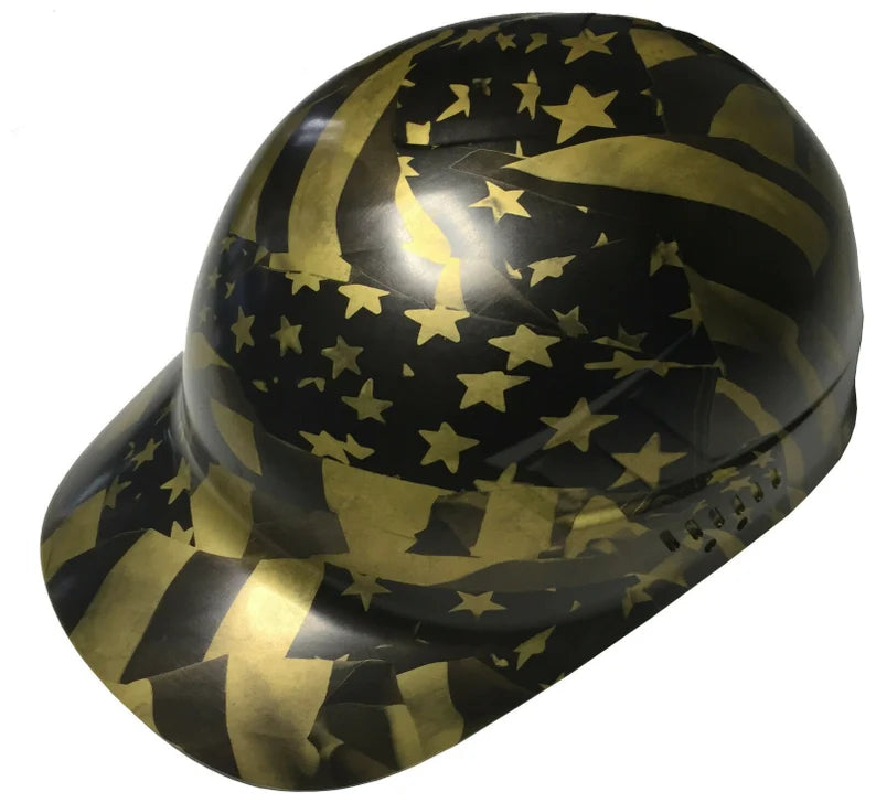 Hydro Dipped Custom Bump Cap Metalic Gold Midnight Flags