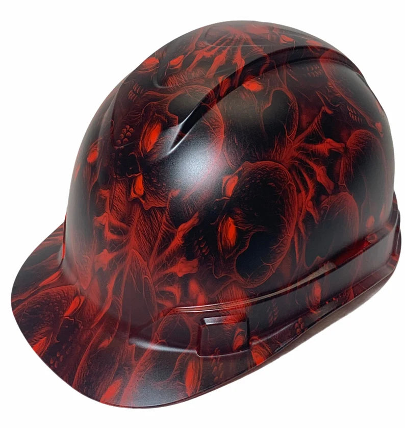 Hard Hat Ridgeline Cap Style Custom Red Red Eye Creeper