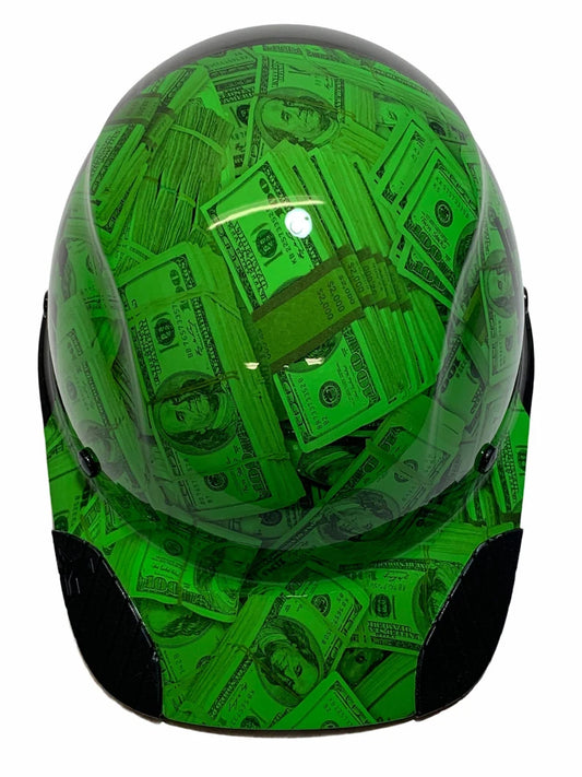 Custom Hydro Dipped Black and Green 100 Stacks Lift DAX Fifty 50 Carbon Fiber HDC50C-20GC Cap Style Hard Hat