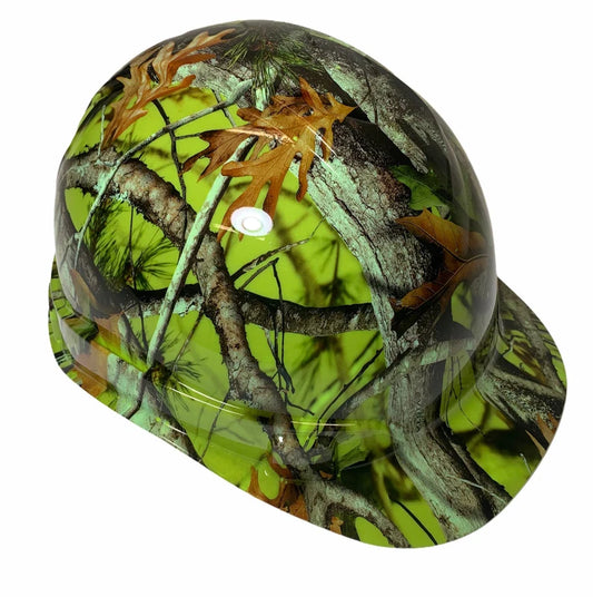 Hard Hat Ridgeline Cap Style Custom Hi Vis Green Vista Camo