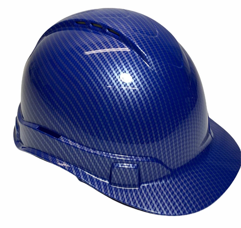 Hard Hat Ridgeline Cap Style Custom Vented Blue Carbon Fiber