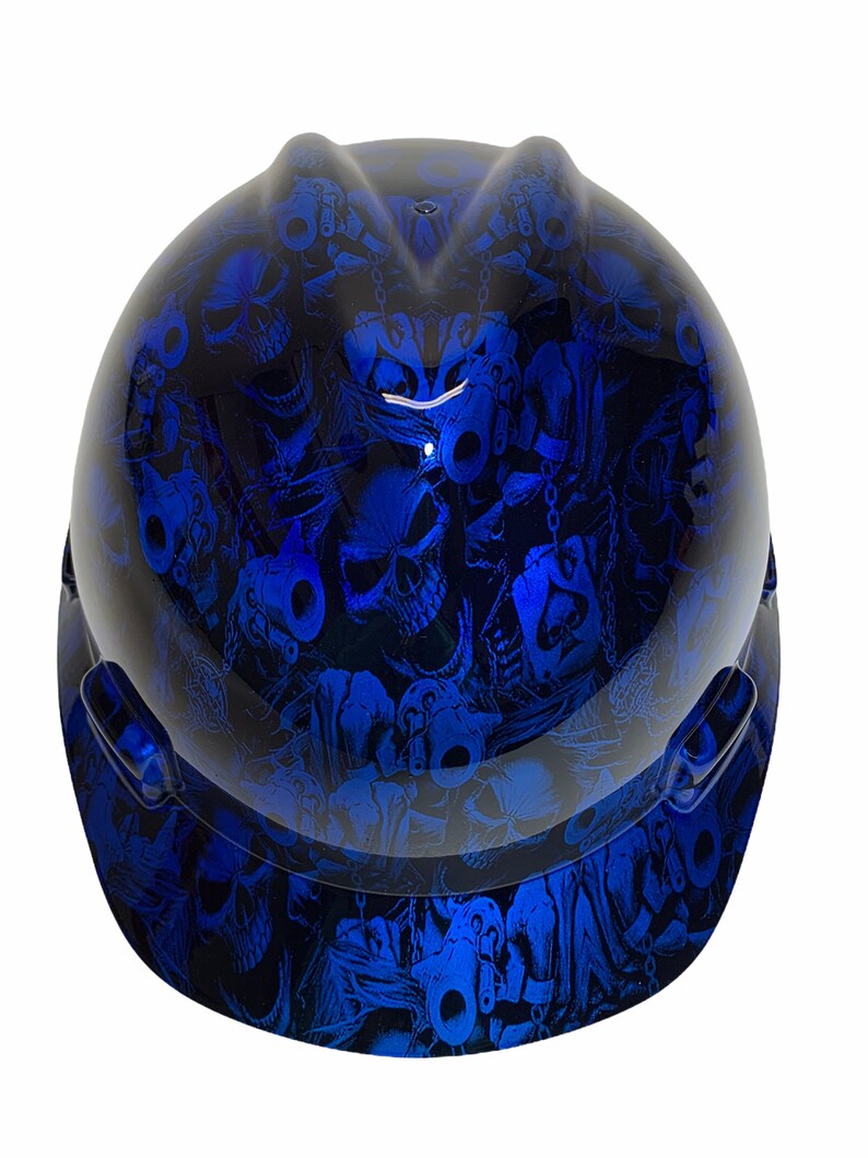 Hard Hat MSA VGard Cap Style Custom Kandy Blue Gangsta Hydro Dipped