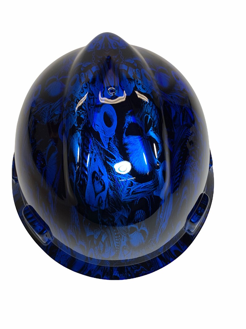 Hard Hat MSA VGard Cap Style Custom Kandy Blue Gangsta Hydro Dipped