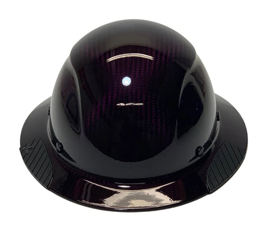 Custom Translucent Purple Lift DAX Carbon Fiber HDC-15KG Full Brim Hard Hat