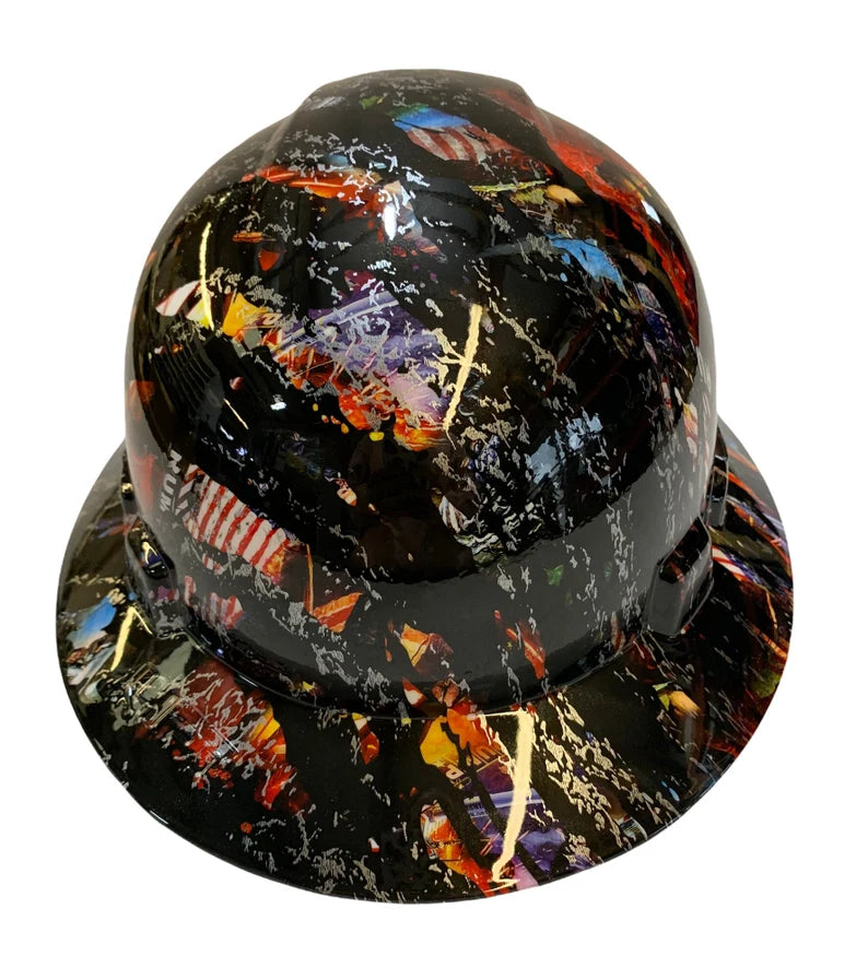 Hydro Dip Trump Splash Lift Briggs HBFC-7G Full Brim Vented Hard Hat