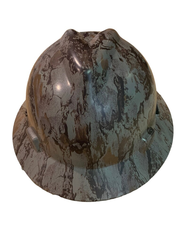 Custom Hard Hat Nat Gear Camo Hydro Dipped Full Brim MSA VGard