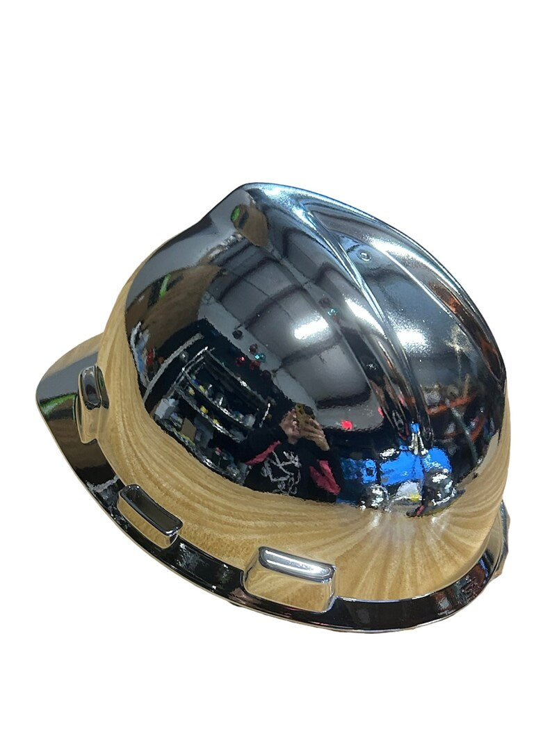 Hard Hat MSA V-Gard Cap Style Custom Chrome