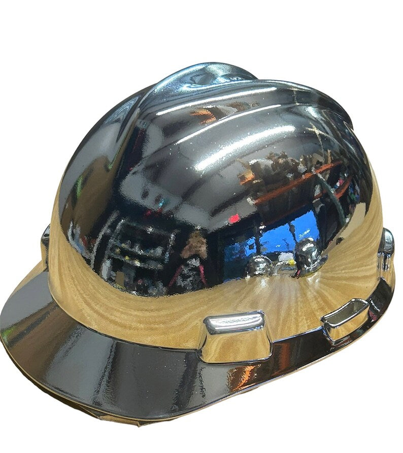 Hard Hat MSA V-Gard Cap Style Custom Chrome