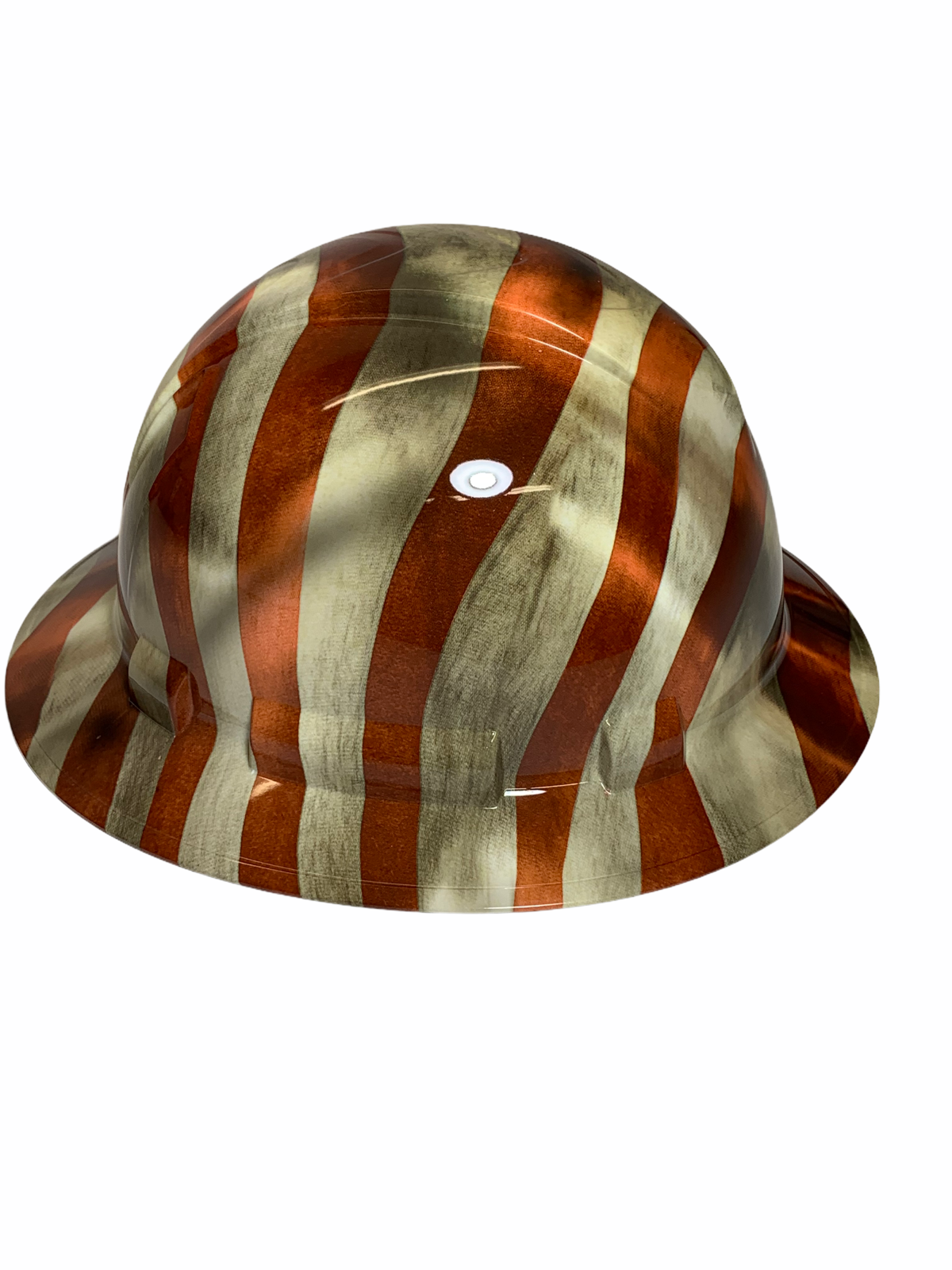 Custom Hydro Dipped Hard Hat Ridgeline Full Brim Patriotic Stripes