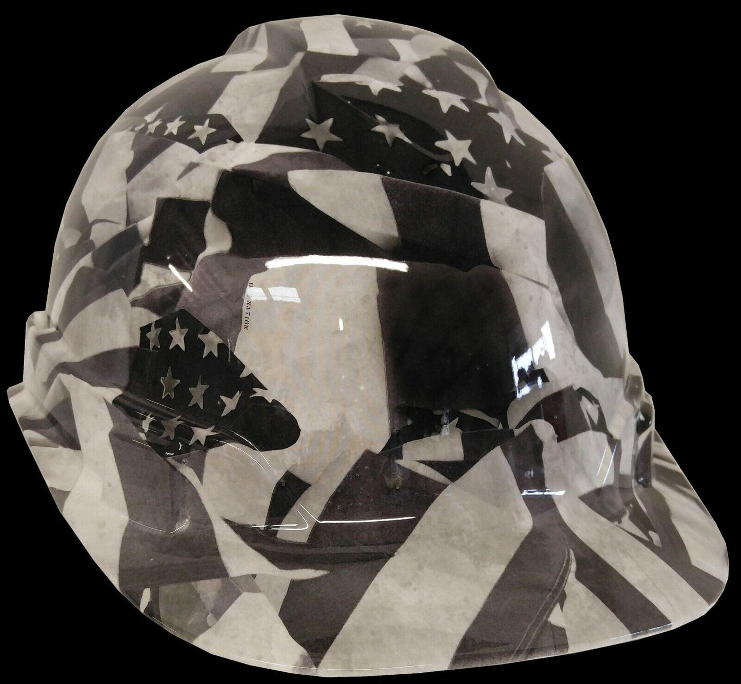 Hydro Dipped Hard Hat Ridgeline Cap Style Custom White Midnight Flags