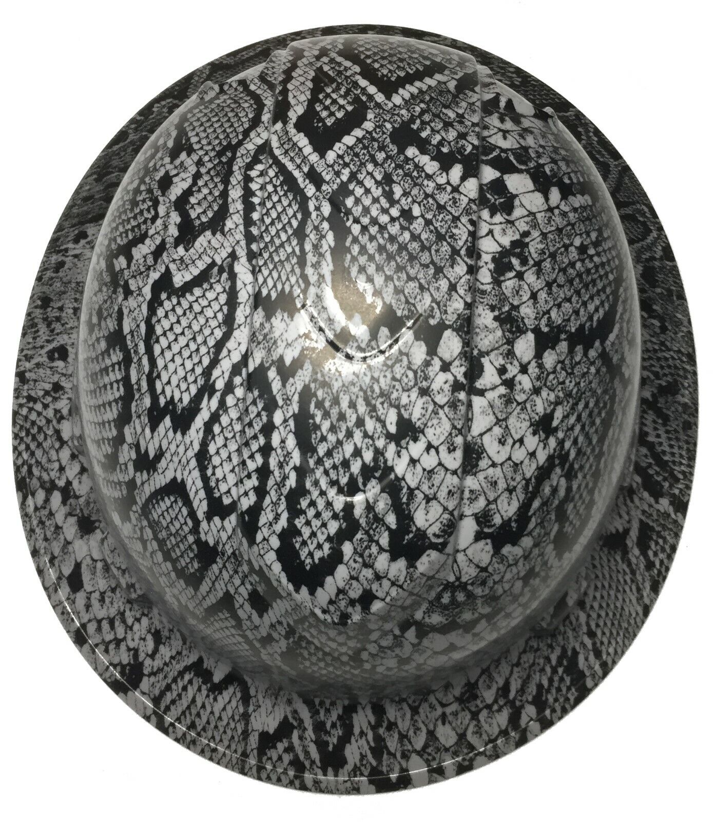 Hydro Dipped Hard Hat Ridgeline Full Brim Custom Light Gray Snake Skin